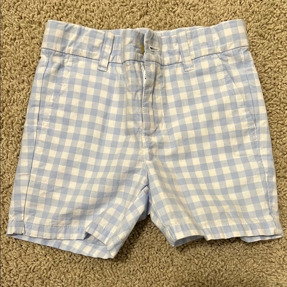 Blue Gingham Toddler boy shorts